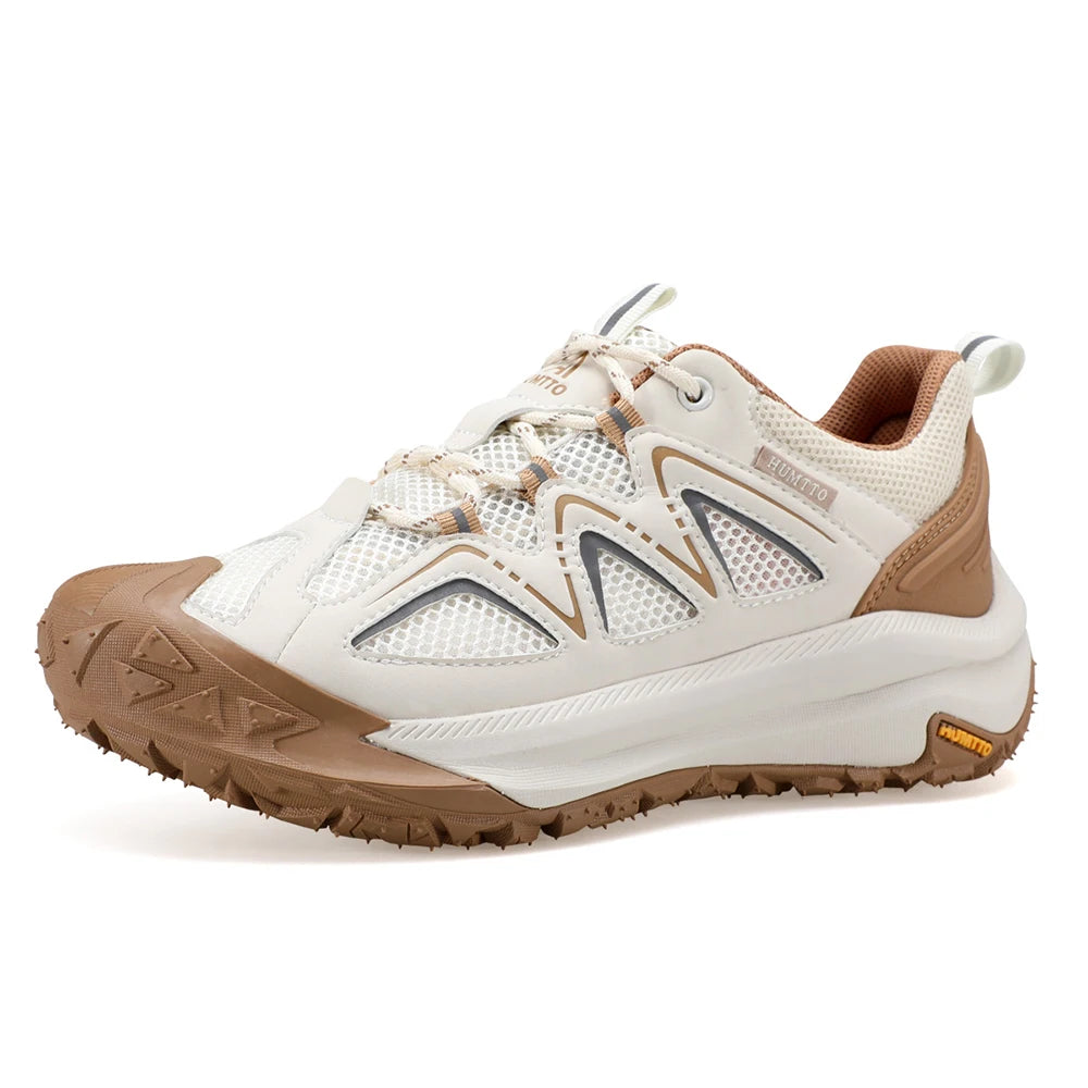 HUMTTO Chaussures de randonnée respirantes pour hommes, chaussures de sport d'extérieur antidérapantes pour hommes, baskets de marche de sécurité en cuir pour hommes