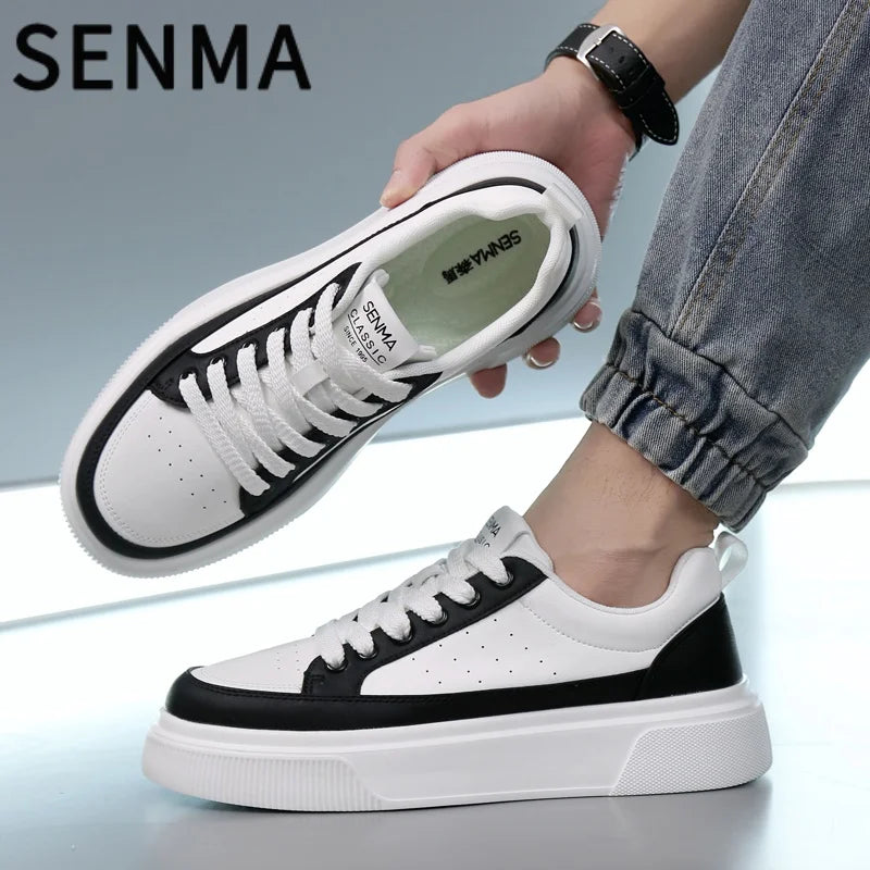 SENMA Men's Shoes 2025 Breathable Sports Shoes Luxury Men's Sneakers Youth Casual Versatile Pure White Board Shoes Tennis shoes