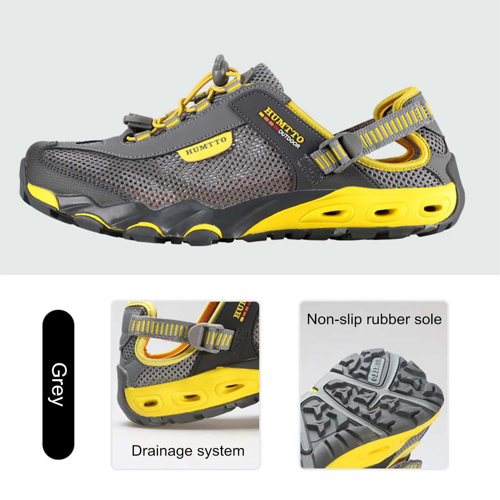 HUMTTO New Big Size Water Shoes for Men Summer Outdoor Hiking Shoes Breathable Trekking Aqua Fishing Beach Sandals Sneakers Mens