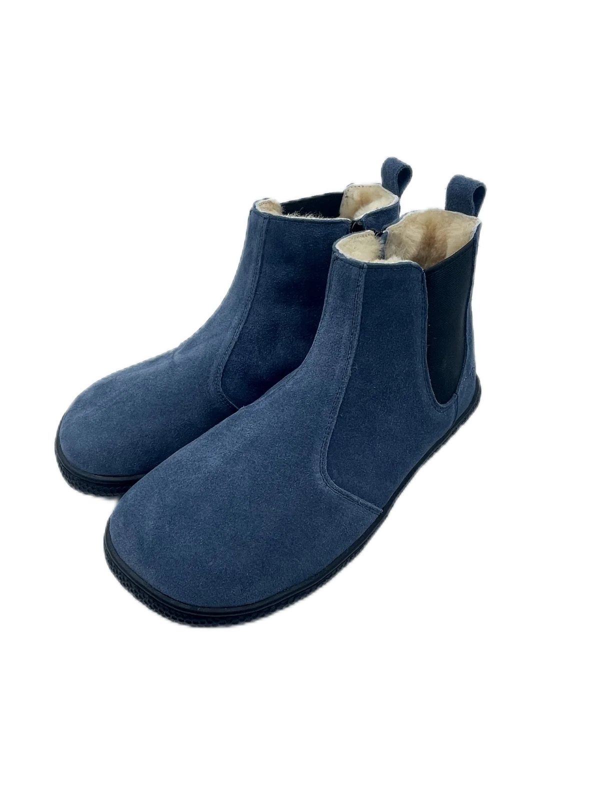 Tipsietoes Top Brand Barefoot Chelsea Genuine Leather Winter Boots With Warm Real Natural Fur Linning And Insole For Women