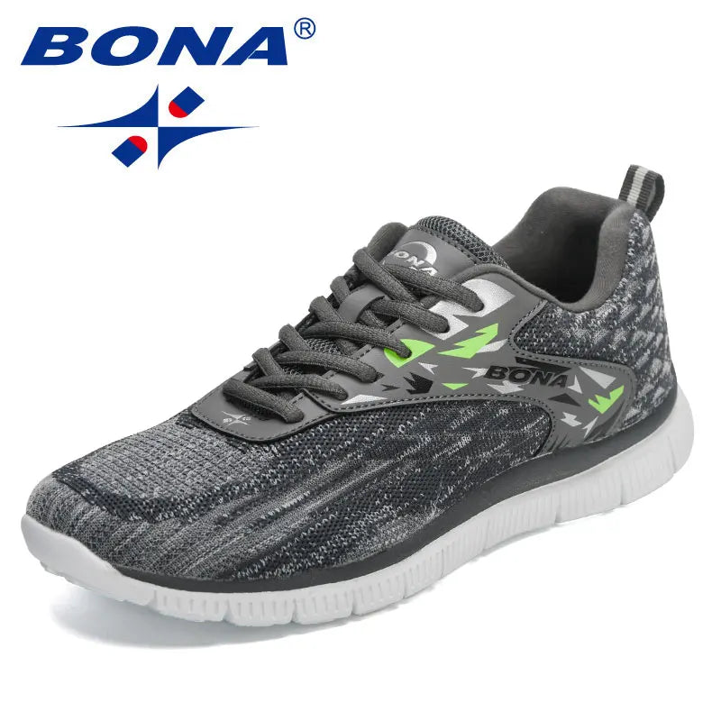 BONA 2023 New Designers Soft Running Shoes Lightweight Breathable Sneakers Man Jogging Walking Athletic Training Shoe Mansculino