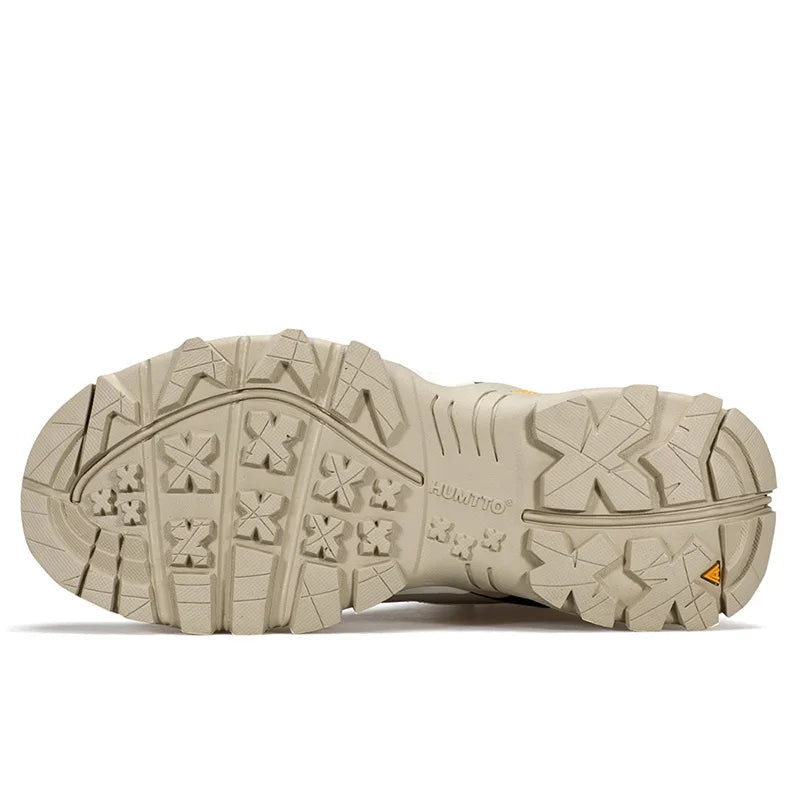 HUMTTO Chaussures de randonnée en cuir pour femmes, baskets de sport antidérapantes, respirantes et de sécurité pour l'hiver