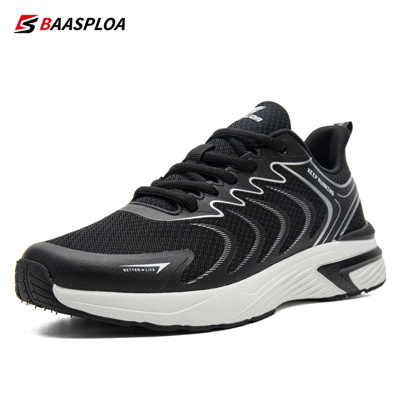 Baasploa Men's Walking Shoes 2025 Summer Outdoor Mountain Training Sneakers Male Casual Lightweight Mesh Breathable Shoes