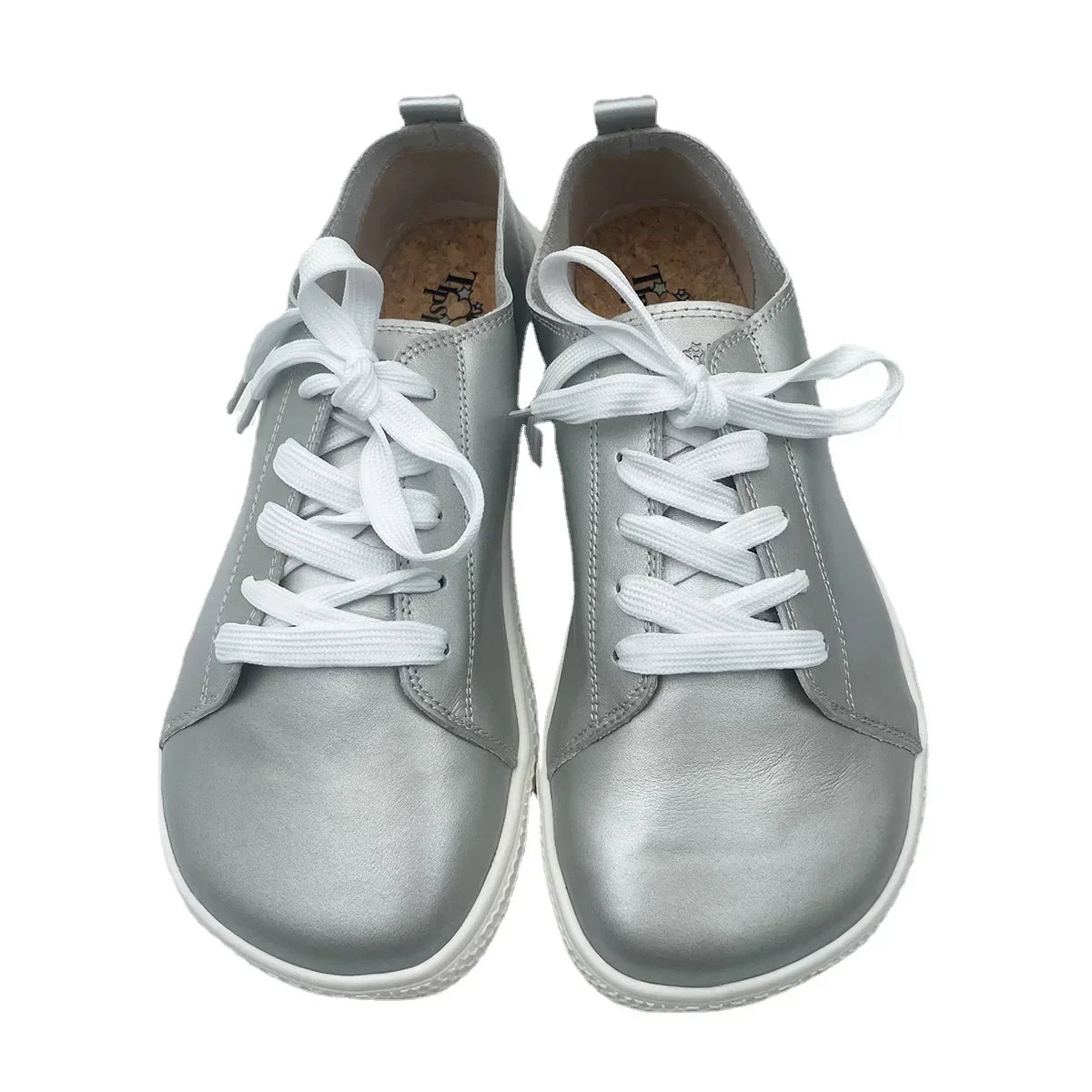 Tipsietoes 2025 Sprinng Barefoot Leather Sneaker For Women Flat Soft Thin Out Sole Zero Drop Wider Toe Box Flexible Light Weight