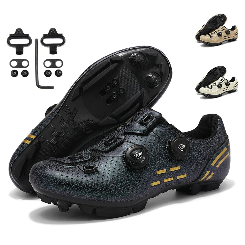 New Cycling Shoes Mtb Flat Pedal Bicycle Sneaker Man Cleat Shoes Bicycle Mountain Bike Shoe Racing Lock Footwear Cycling Shoes