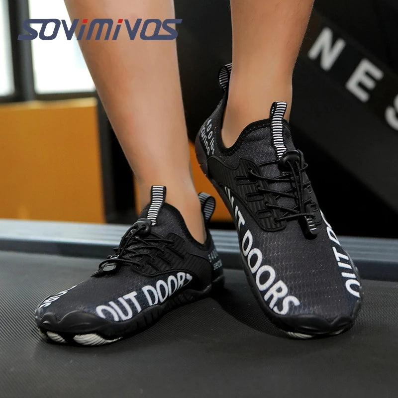 Barefoot Shoes Men Minimalist Cross Training Shoes with Wide Toe Box Athletic Zero Drop Trail Walking Hiking Running Sneakers