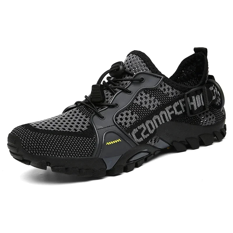 Plus Big Size 50 51 52 53 Mens Non-leather Casual Mesh Shoes Summer Breathable River Tracing Water Shoes Outdoor Hiking Trekking