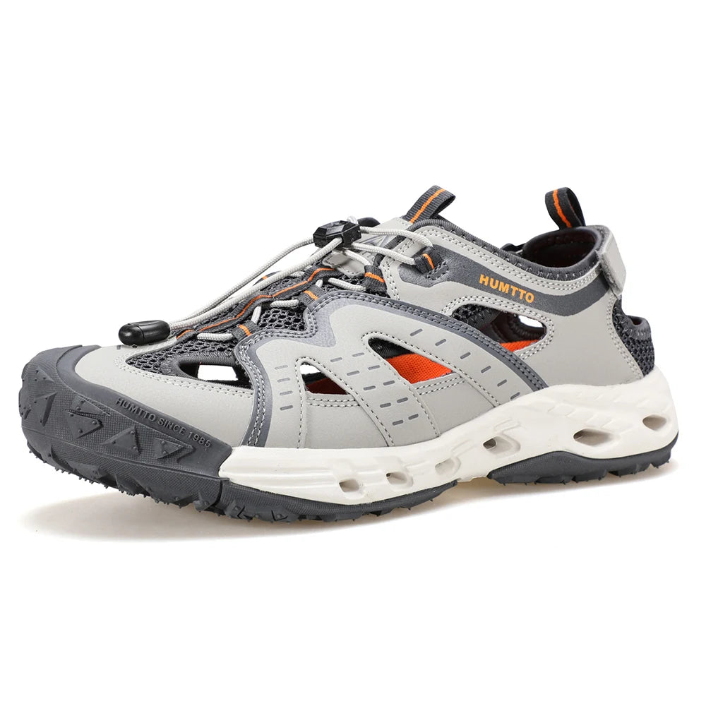 HUMTTO Chaussures de pataugeoire d'été respirantes pour hommes, sandales de randonnée pour hommes 2025, sandales de plage pour l'eau en plein air, pêche, escalade, baskets pour hommes