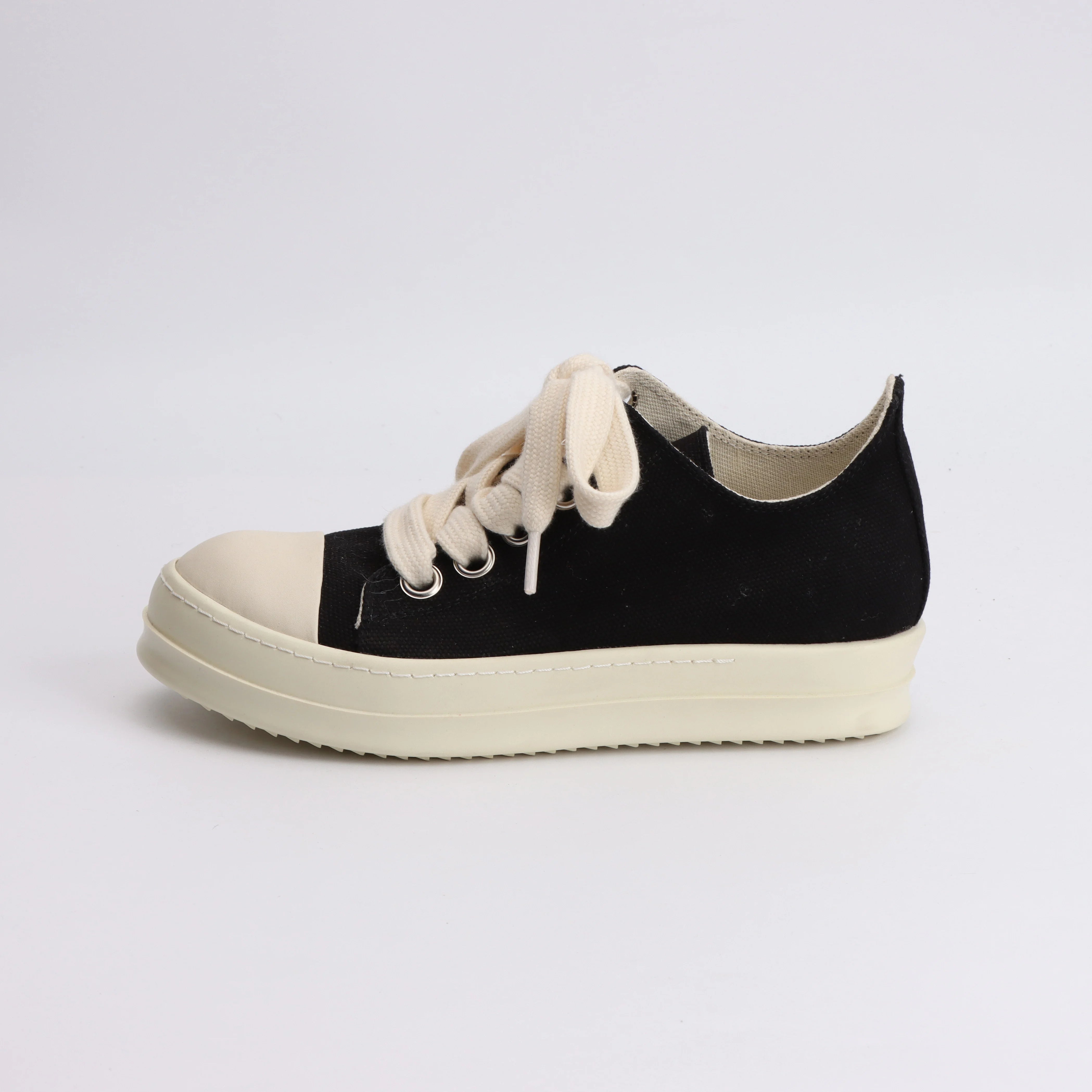 Ricking 2025 Shoes Ramones Low Black Shoes Casual Shoes for Men Canvas Sneakers Womens Breathable Leather