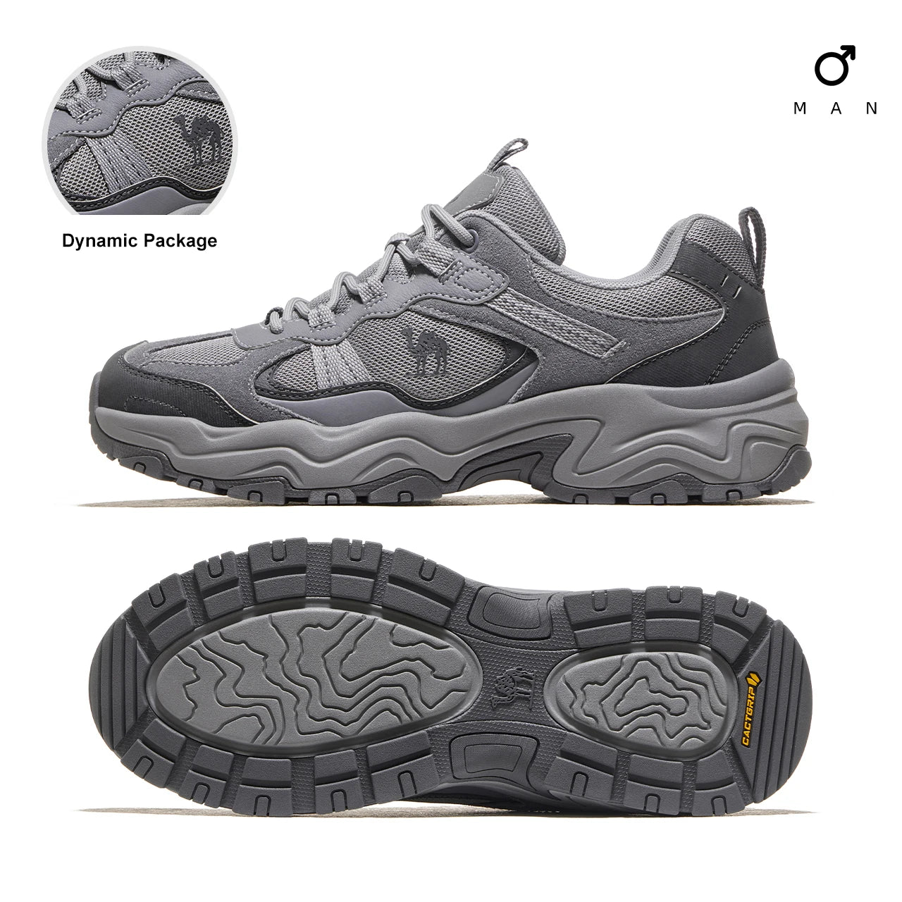 GOLDEN CAMEL Outdoor Hiking Shoes Women and Men Sneakers Thick Sole Heightening Wear-resistant Trekking Sports Shoes for Men