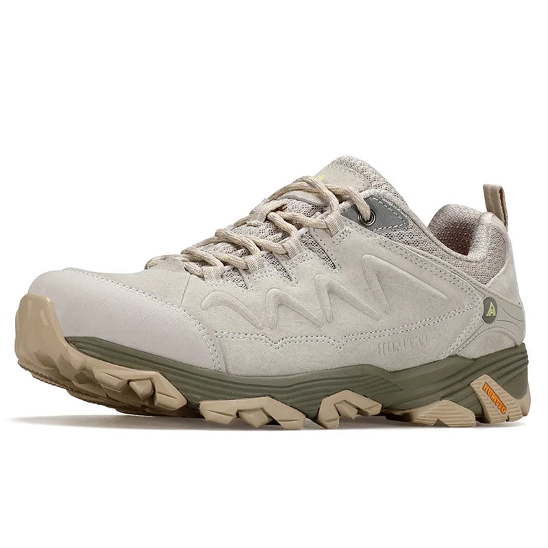 HUMTTO Hiking Shoes Genuine Leather Men's Sports Shoes Non-slip Winter Outdoor Safety Sneakers Breathable Trekking Boots for Men