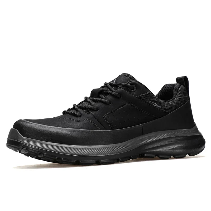 Chaussures de randonnée HUMTTO antidérapantes pour hommes, baskets de sport décontractées en cuir, bottes de trekking respirantes pour hommes