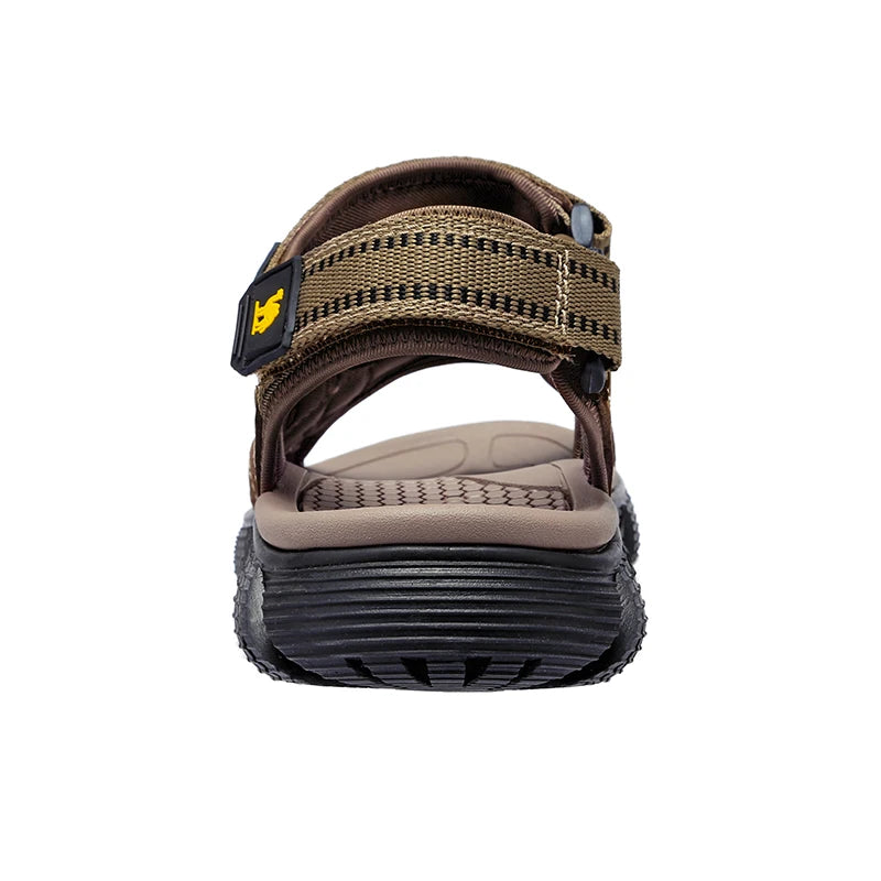 GOLDEN CAMEL Men Water Sandals Waterproof Arch Support Hiking Sandal Comfort Leather Sandal Adjustable Athletic Outdoor Slipper