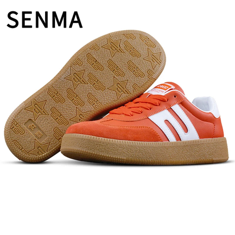 SENMA Women's & Men's Fashion Sneakers Vibration Height Increase Shoes Lightweight Comfortable Casual Skateboarding Walking Shoe