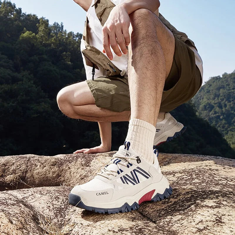 GOLDEN CAMEL Outdoor Hiking Shoes Casual Mesh Sports Running Shoes Breathable Men Sneakers Urban Walking Shoes for Men New