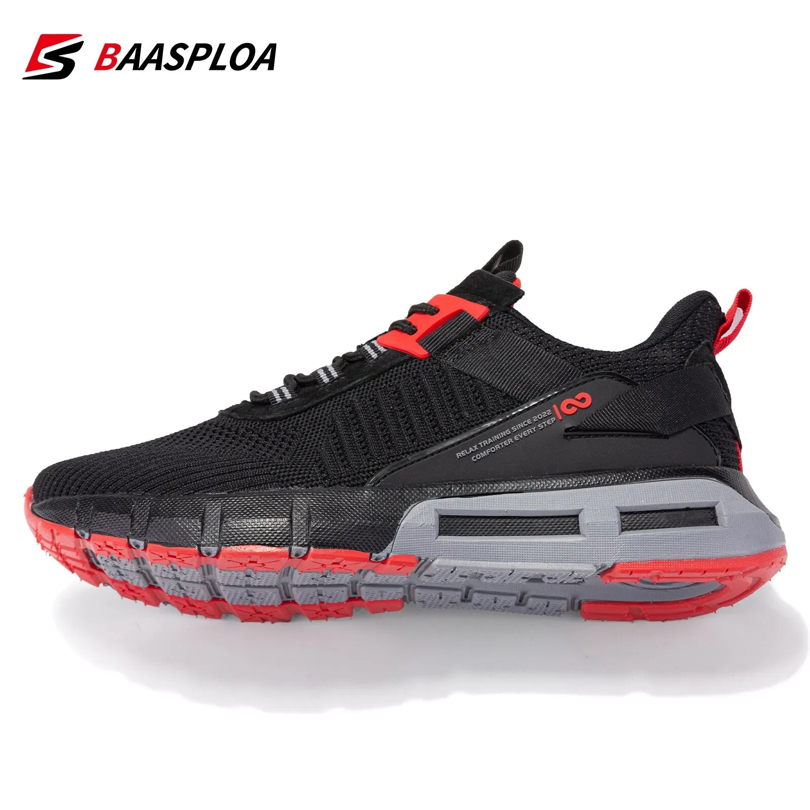 Baasploa Men Sport Shoes Breathable Mesh Walking Shoes Lightweight Non-Slip Outdoor Fashion Men Casual Sneakers Free Shipping