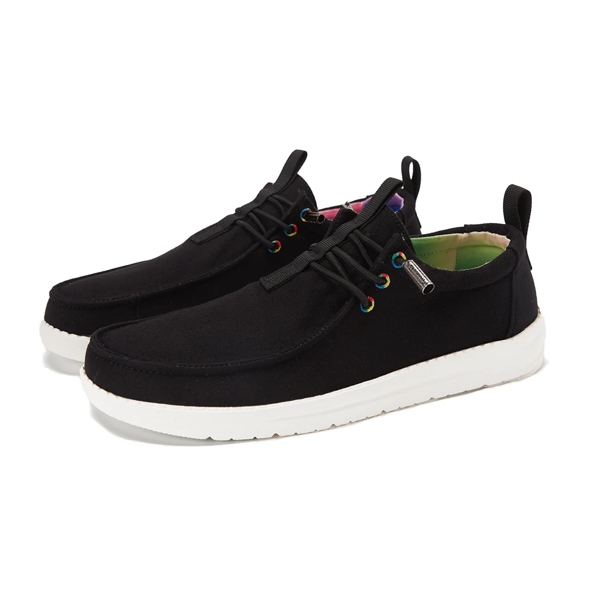 Bassploa New Loafer Shoes Men Fashion Lightweight Breathable Lace up Walking Shoes Male Casual Outdoor Non-Slip Sneakers