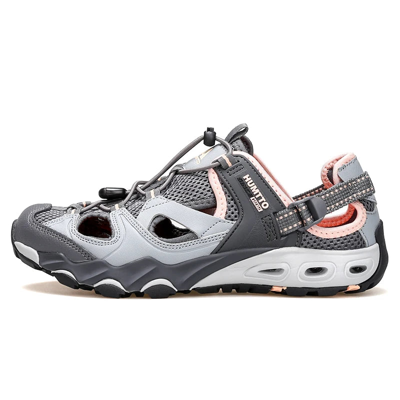 HUMTTO Summer Hiking Shoes Breathable Trekking Shoes Womens Outdoor Water Sneakers for Women Quick Drying Beach Barefoot Sandals
