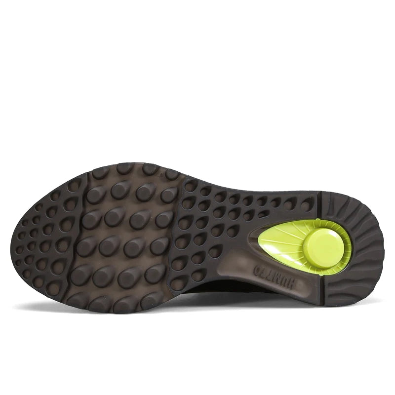Baskets HUMTTO pour hommes, chaussures de course de luxe de créateur, chaussures de sport respirantes pour hommes, tennis en cuir noir, baskets décontractées pour hommes