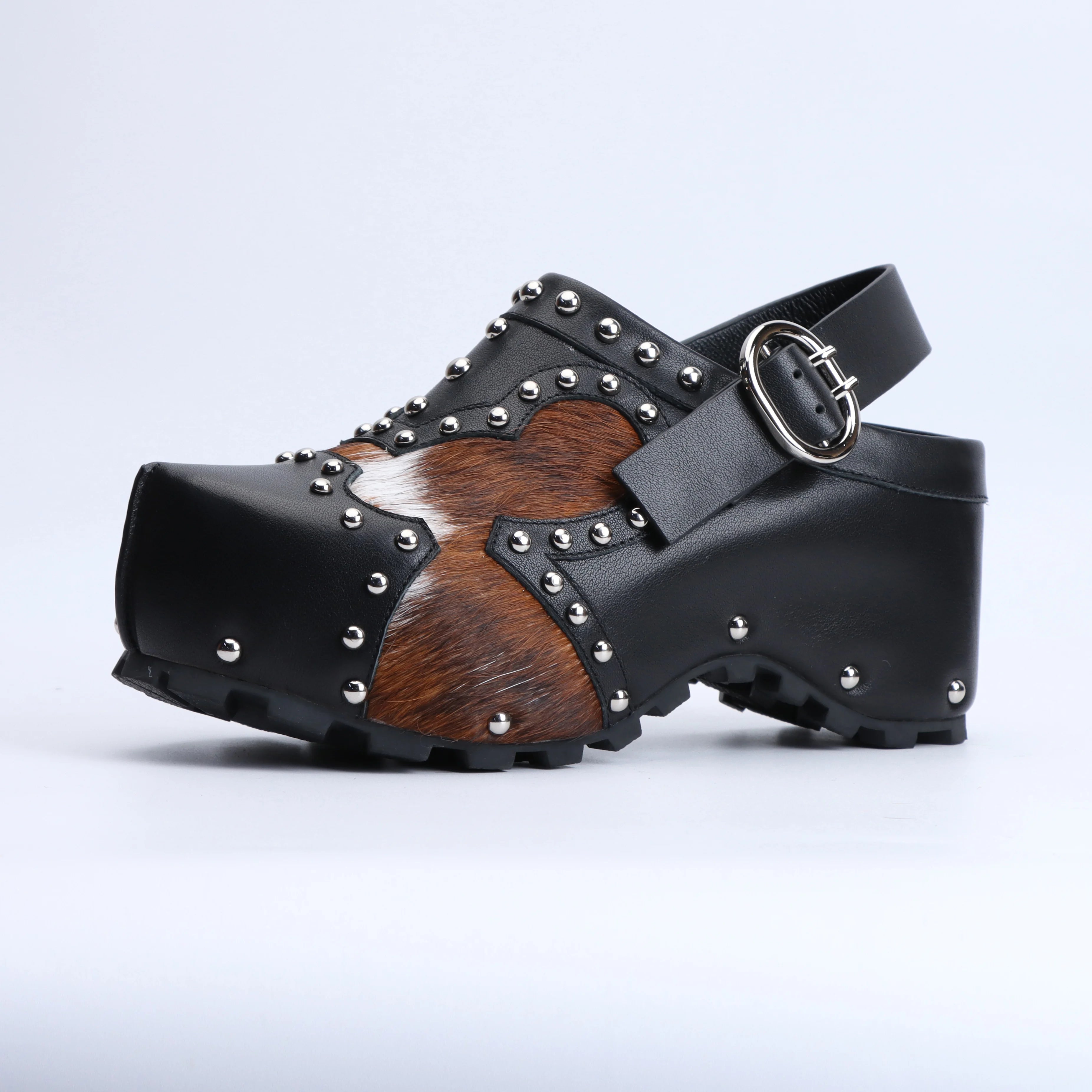Luxury Designer Mule Sandals for Women,Handmade Lambskin&Cowhide Fur,Rubber Sole,Latex Insole,Trendy Summer Slides, Comfortable