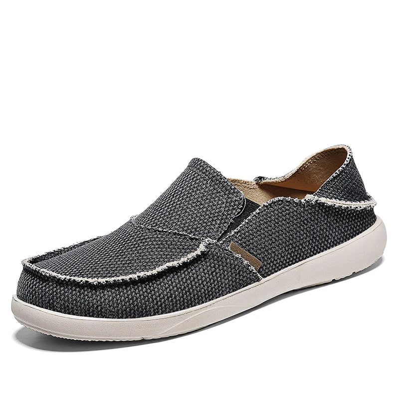 Chaussures décontractées confortables et légères pour hommes, nouvelle collection printemps-été, en toile, à enfiler, de marque, à la mode, mocassins plats