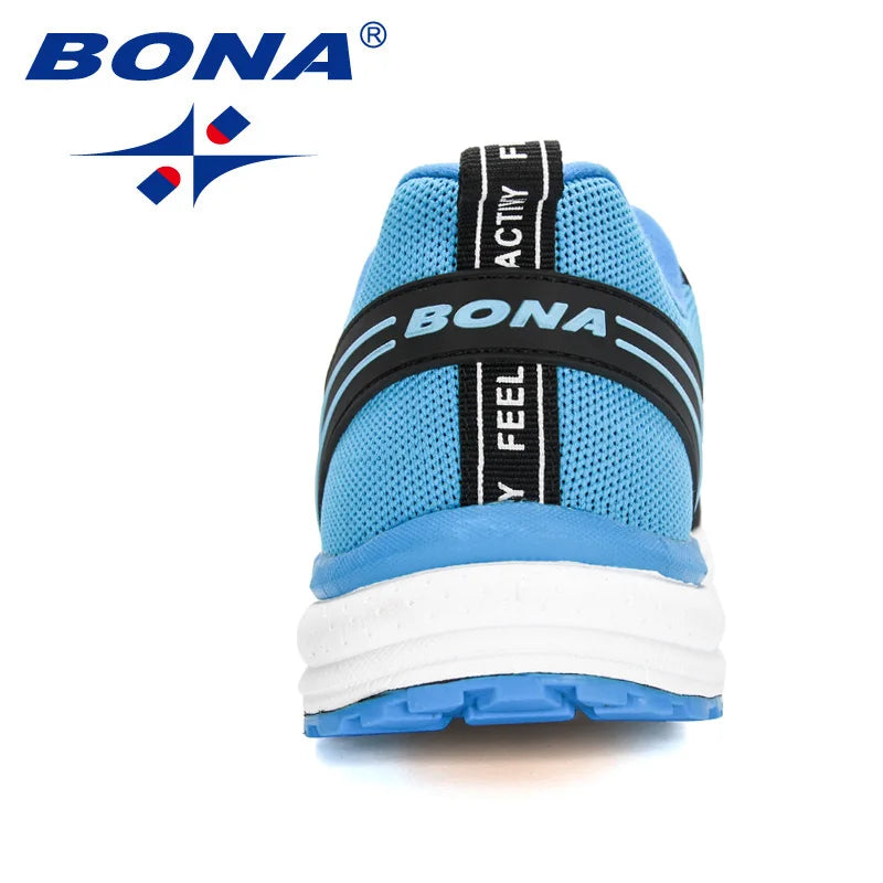 BONA New Popular Style Men Running Mesh Weaving Upper Sport Shoes ventilate Jogging Walking Sneakers Lace Up