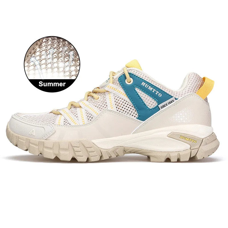 HUMTTO Leather Hiking Boots for Women Winter Outdoor Waterproof Woman Treeking Shoes Climbing Mountain Hunting Walking Sneakers
