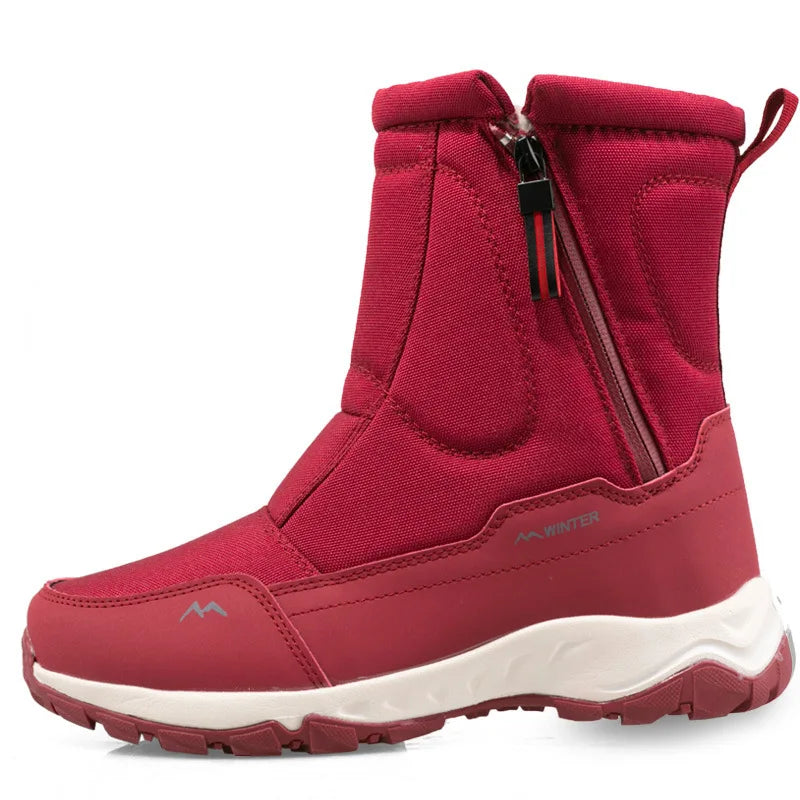 Bottes d'hiver pour hommes, grandes tailles, bottines chaudes en peluche, bottes de neige montantes anti-transpiration, baskets d'extérieur, chaussures d'hiver pour hommes
