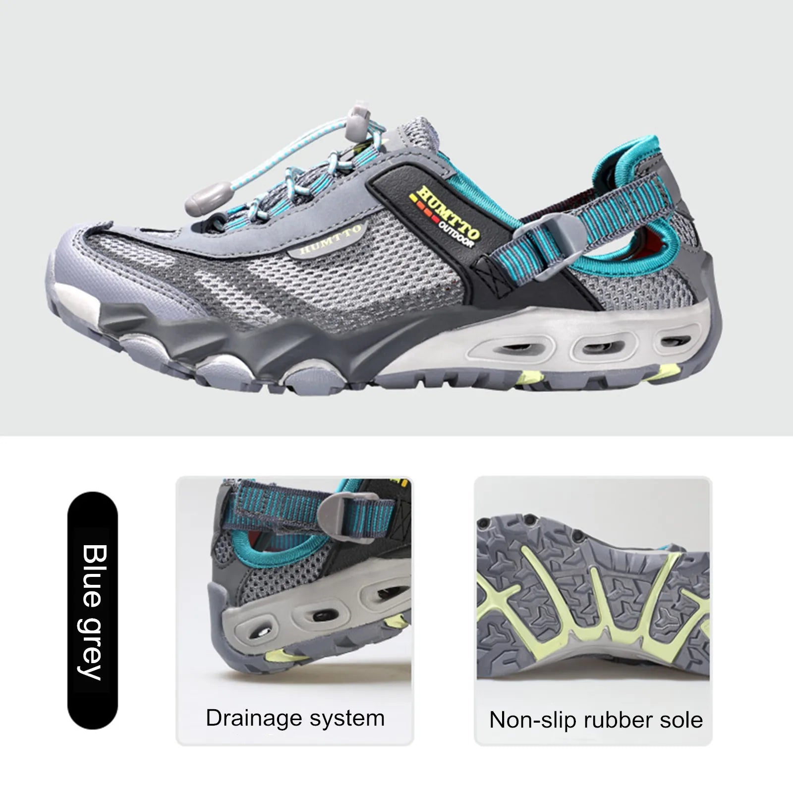 HUMTTO Summer Hiking Shoes Breathable Trekking Shoes Womens Outdoor Water Sneakers for Women Quick Drying Beach Barefoot Sandals