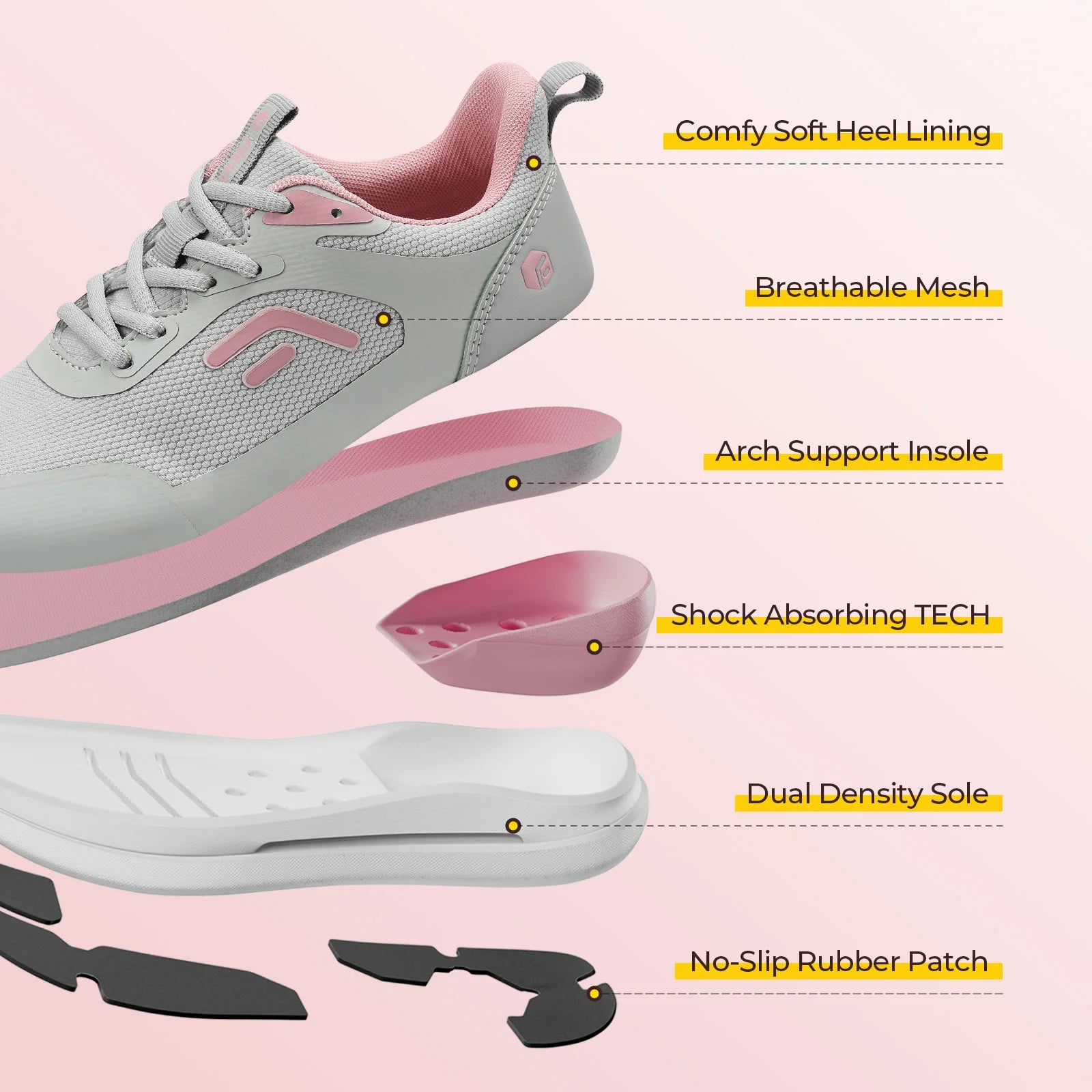 FitVille Women's Shoes Comfortable & Adjustable Wide Running Athletic Workout Gym Cross Training Sneakers for Foot and Heel Pain