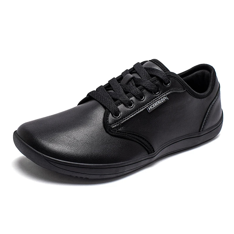 HOBIBEAR Unisex Wide Barefoot Shoes Women Men Zero Drop Minimalist Sneakers Artificial Leather Trail Walking Shoes