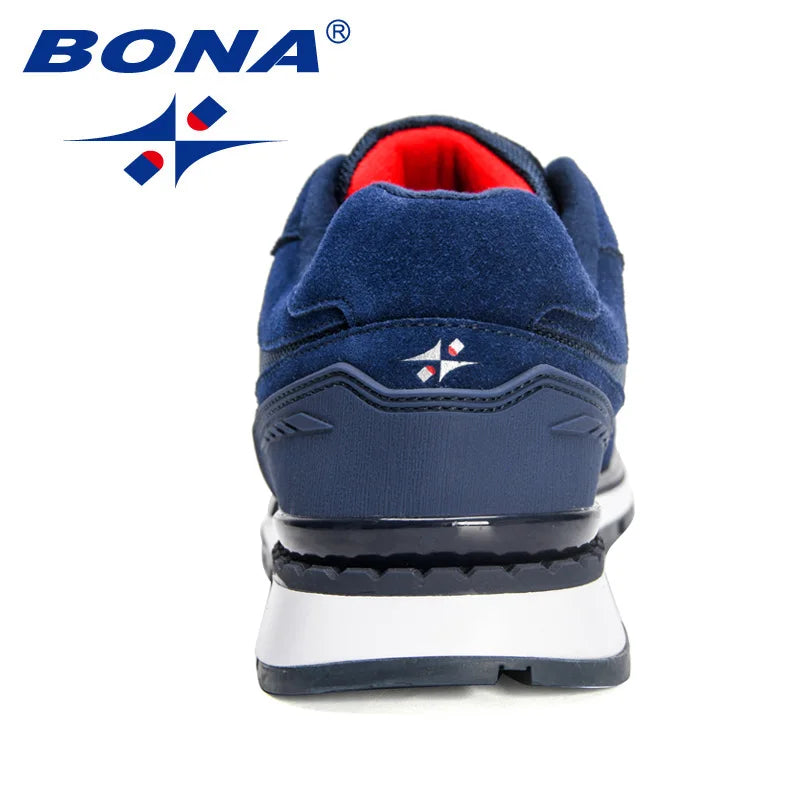 BONA 2022 New Designers Running Shoes Fashion Sneakers Men Large Size Light Comfortable Casual Shoes Man Jogging Sports Shoes