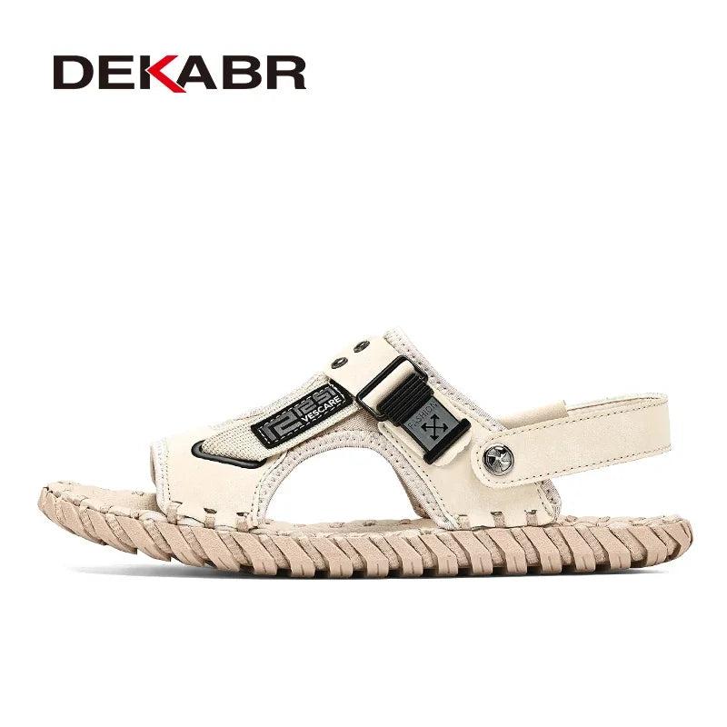 DEKABR 38-46 Summer Fashion Luxus Boy Pu Leather Slippers Tênis Masculino Casual Men's Sandals Shoes