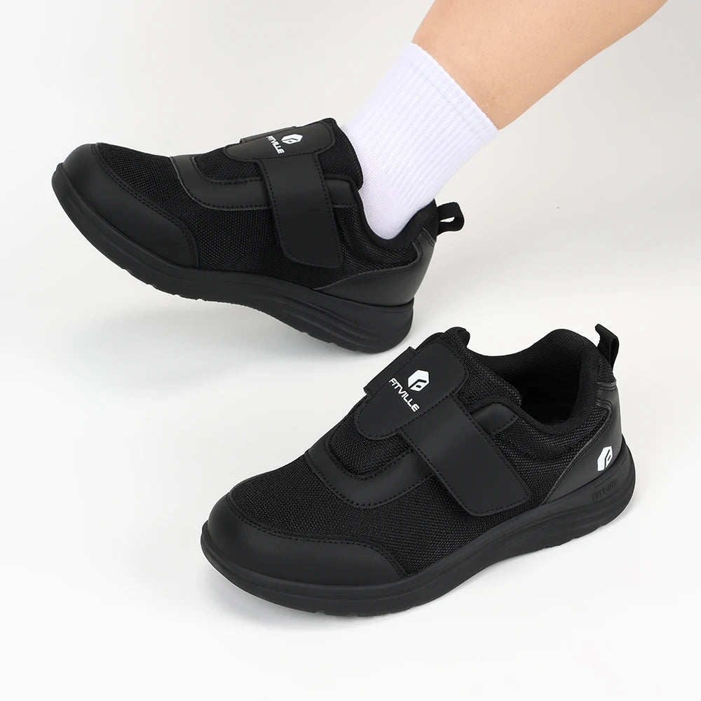 Fitville Wide Width Women's Diabetic Shoes Walking Shoes Casual Breathable for Elderly Swollen Feet Foot Pain Relief Neuropathy