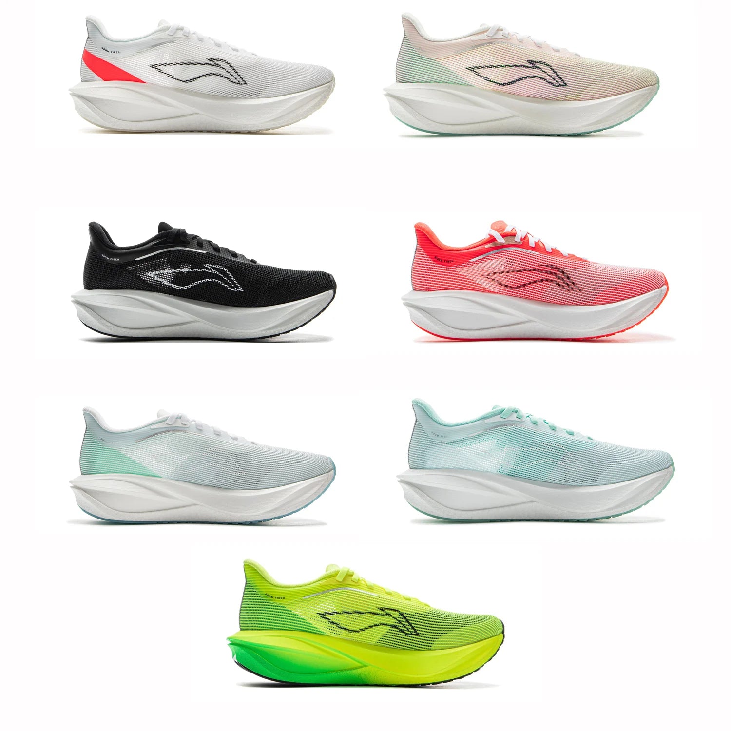 Li-Ning Women FEIDIAN 5 CHALLENGER Racing Running Shoes CARBON-FIBER PLATE BOOM Cushion Sport Shoes Breathable Sneakers ARMV002