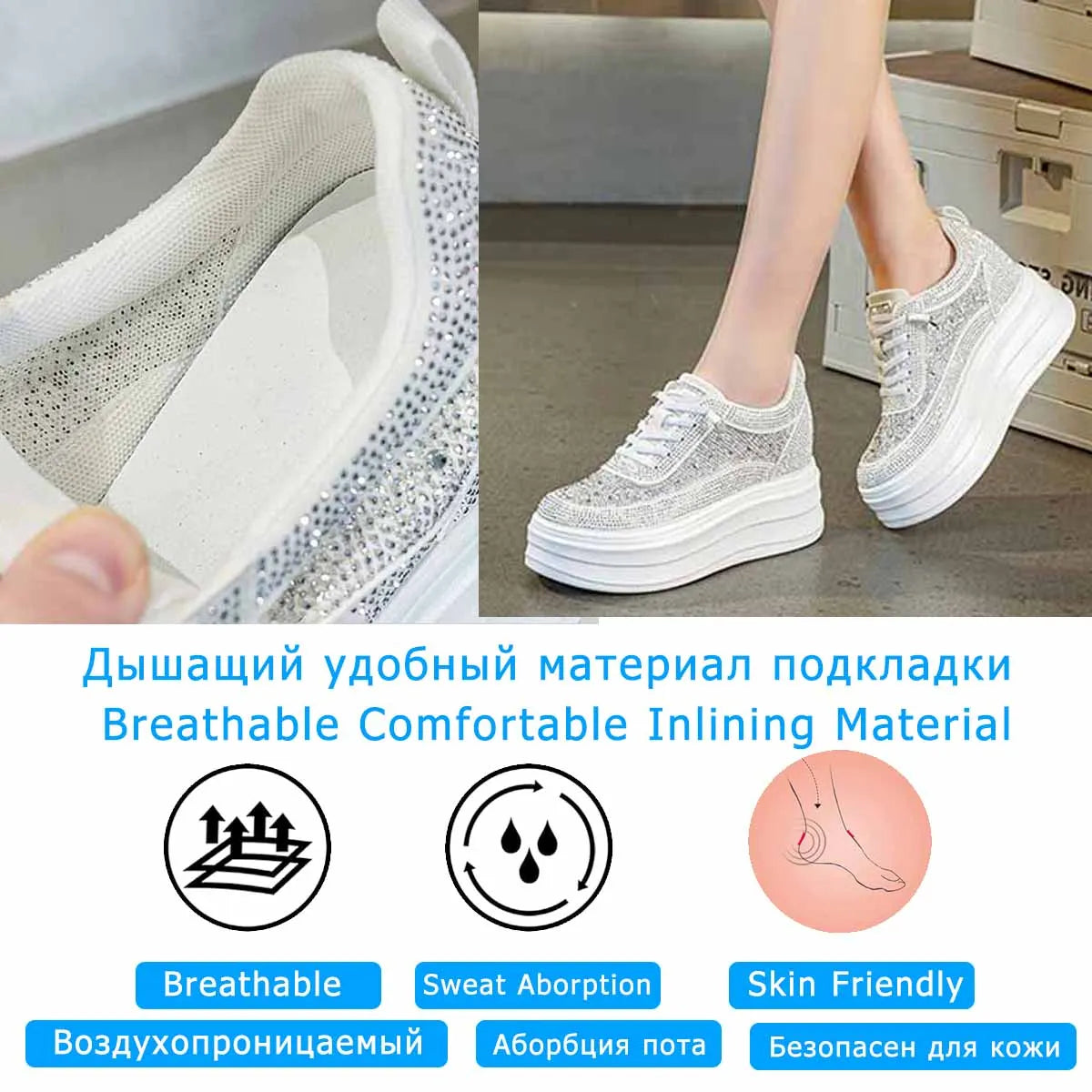 Fujin 9cm Air Mesh Micrifiber Synthetic Leather Summer Chunky Sneakers Breathable Platform Wedge Women Vulcanize Hollow  Shoes