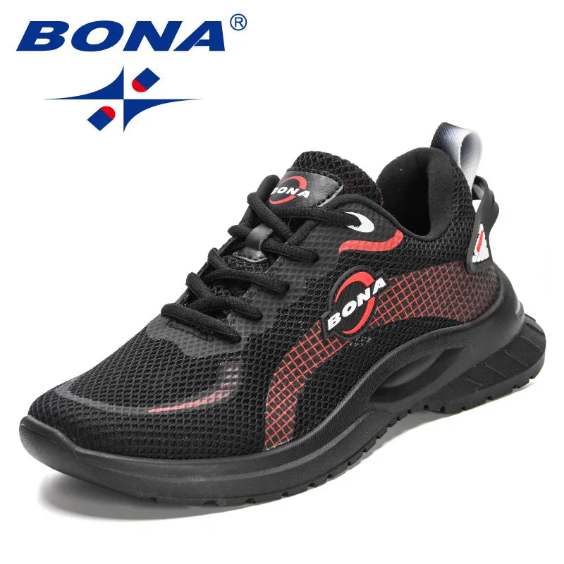 BONA 2023 New Designers Man Leisure Shoe Casual Shoes Breathable Outdoor Mesh Light Sneakers Men Fashion Casual Shoes
