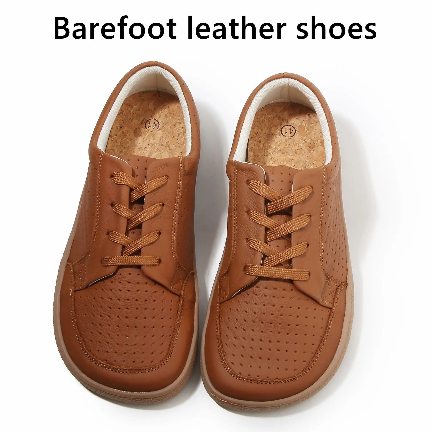 TONGLEPAO Barefoot Genuine leather Sneaker For Women Men Flat Soft Thin Out Zero Drop Sole Wider Toe Box Flexible Light Weight