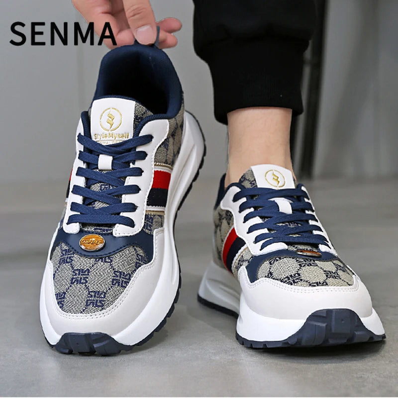 Chaussures de luxe SENMA pour hommes, chaussures décontractées pour hommes, chaussures de skateboard pour hommes, baskets à plateforme rétro, chaussures de sport unisexes pour femmes, baskets