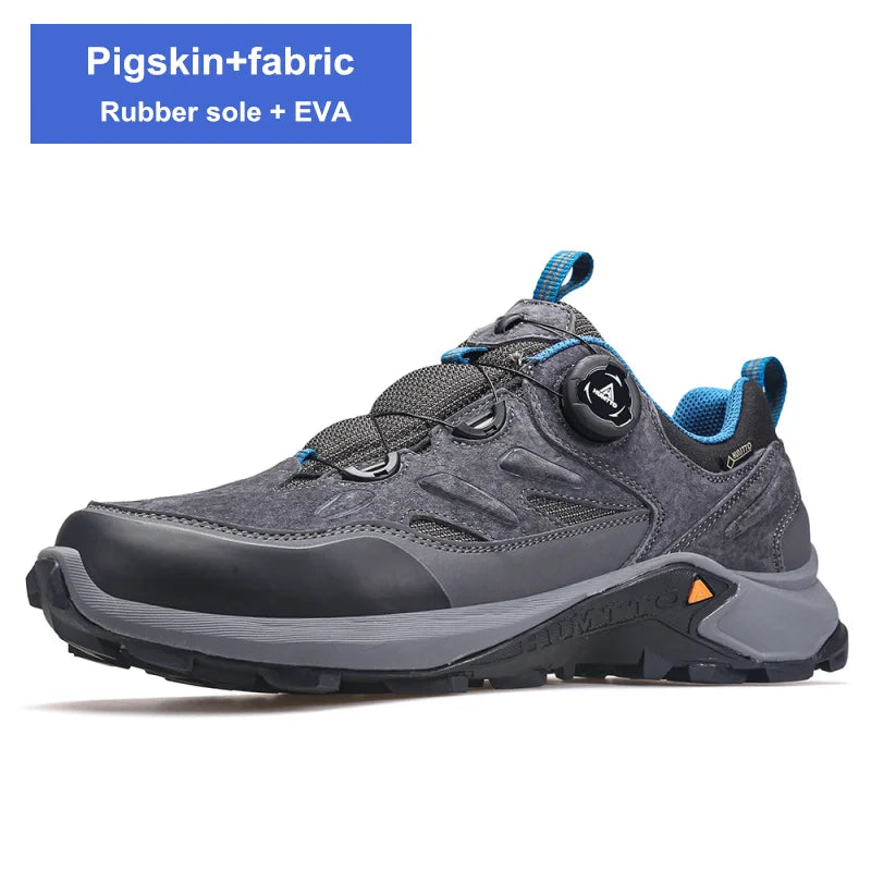 HUMTTO Chaussures de randonnée en cuir de luxe pour hommes, baskets d'escalade en plein air pour hommes, baskets de sécurité sportive pour le travail
