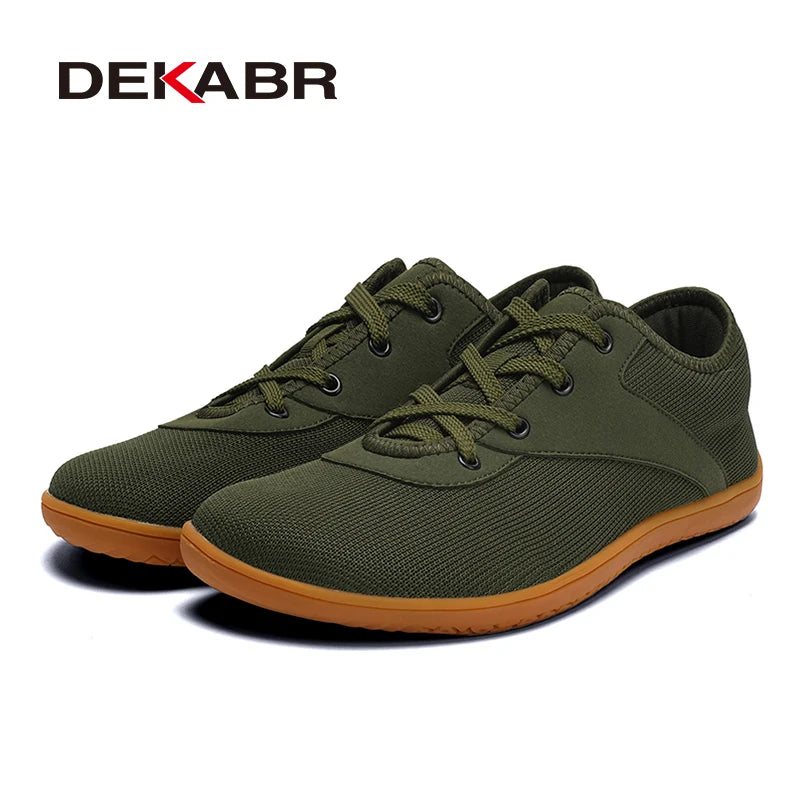 DEKABR New Couple Shoes New Style Flying Weaving Breathable Basic Lace Up Pedaling Lazy Summer Casual Sneakers
