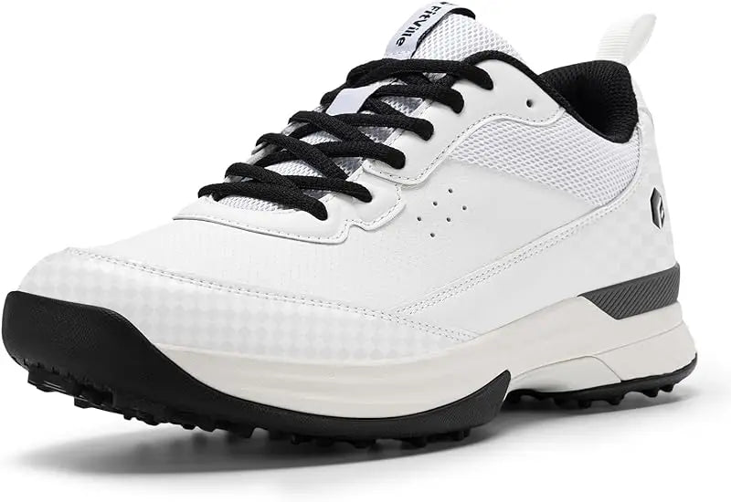 FitVille Wide Golf Shoes Men Professional Outdoor Water Resistant Golf Shoes for Course with Spikes