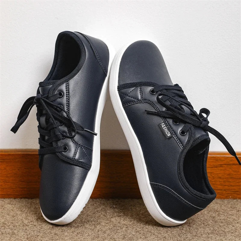 New Minimalist Shoes for Men Women Wide Toe Barefoot Zero Drop Shoes Casual Artificial Leather Lightweight Walking Sneakers