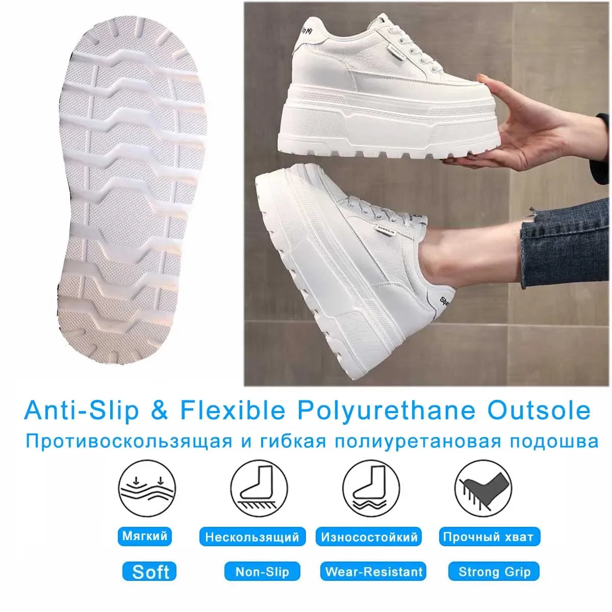 Fujin 8cm Microfiber Leather Vulcanize High Brand Comfy Chunky Sneaker Loafer Spring Autumn Platform Wedge Vulcanize Women Shoes