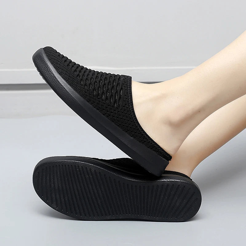 Men Half Shoes Slippers Slides Summer Mesh Shoes Unisex Women Indoor Outdoor Lightweight Plus Big Size 49 50 51 52 53 54