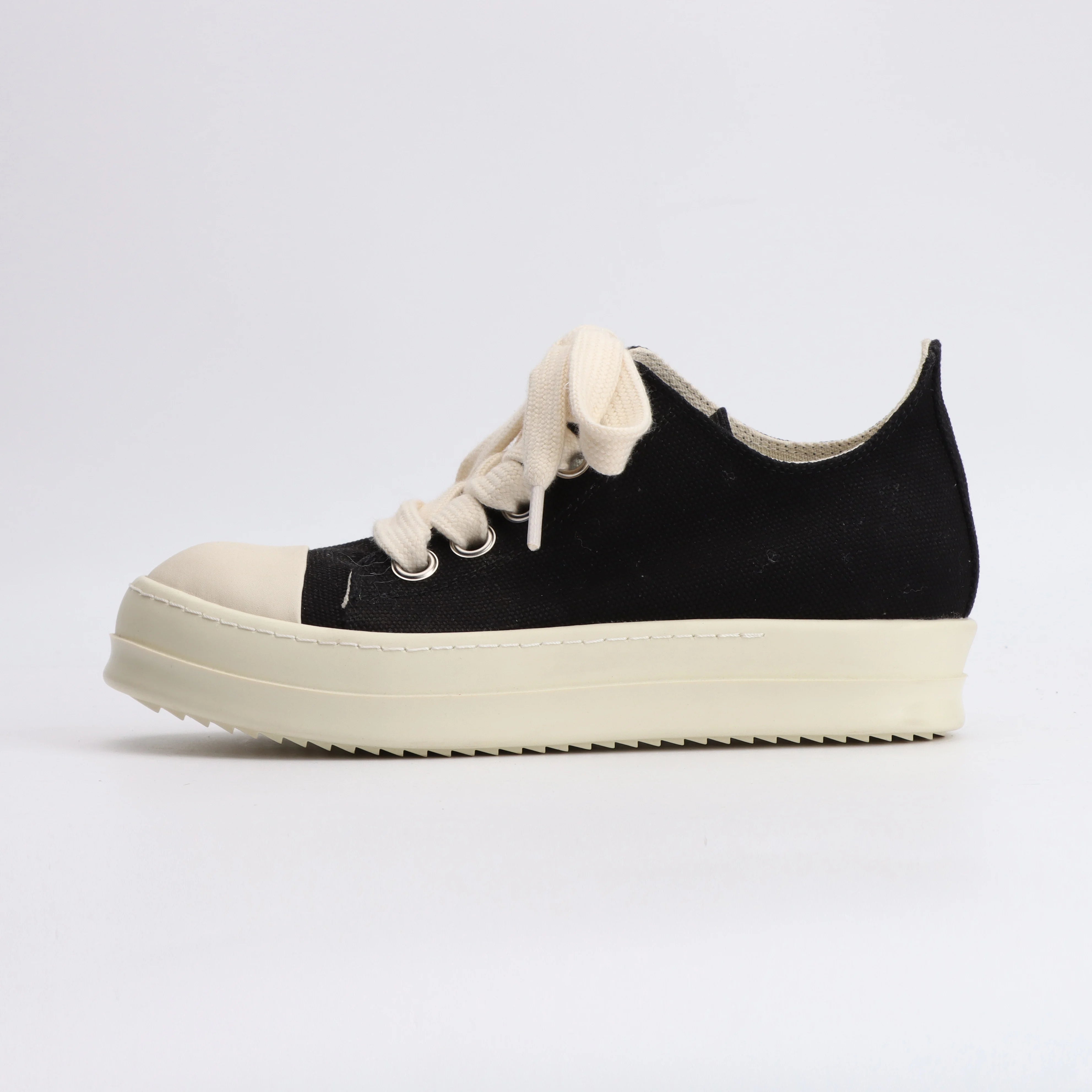 Ricking 2025 Shoes Ramones Low Black Shoes Casual Shoes for Men Canvas Sneakers Womens Breathable Leather