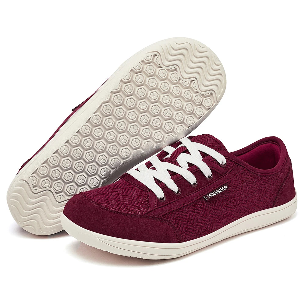 Minimalist Cowhide Leather Lace Up Fashion Sneakers
