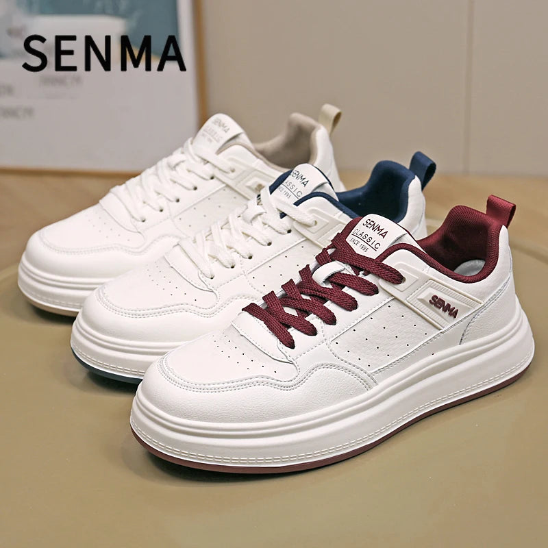 SENMA Luxury Men's Shoes Thick Soled Leather Small White Shoes Men Trendy Shoes Board Shoes Men's Sneakers Women's Casual Shoes