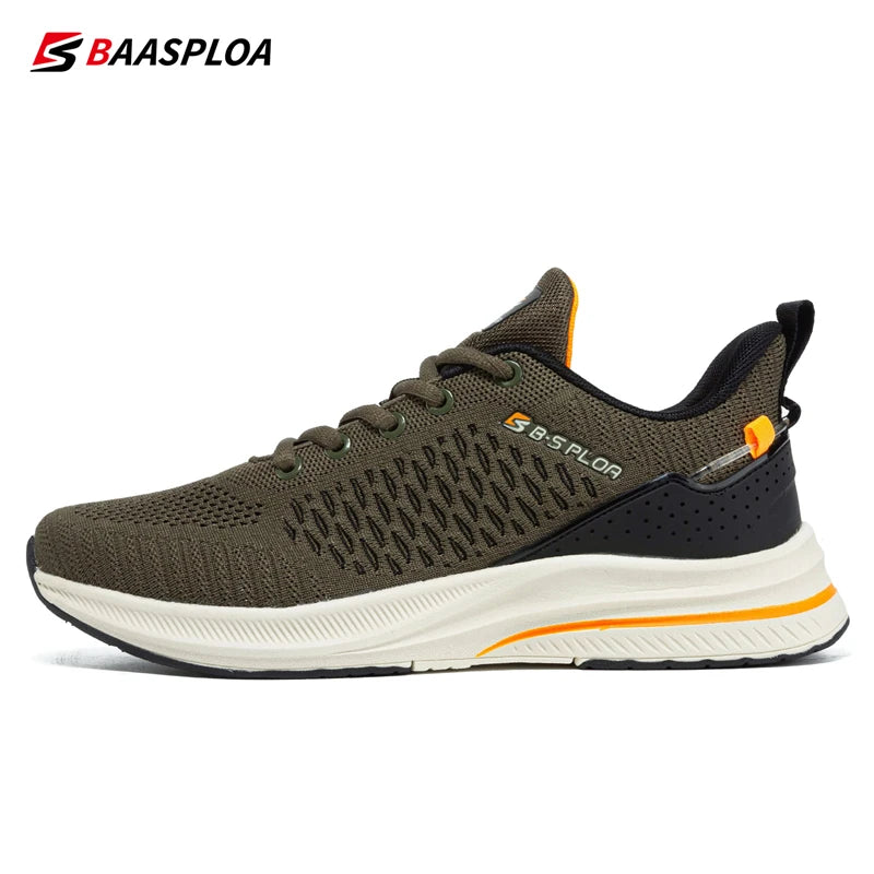 Baasploa Men Casual Sport Shoes Outdoor Lightweight Breathable Jogging Sneakers Male Fashion Designer Mesh Lace Up Running Shoes