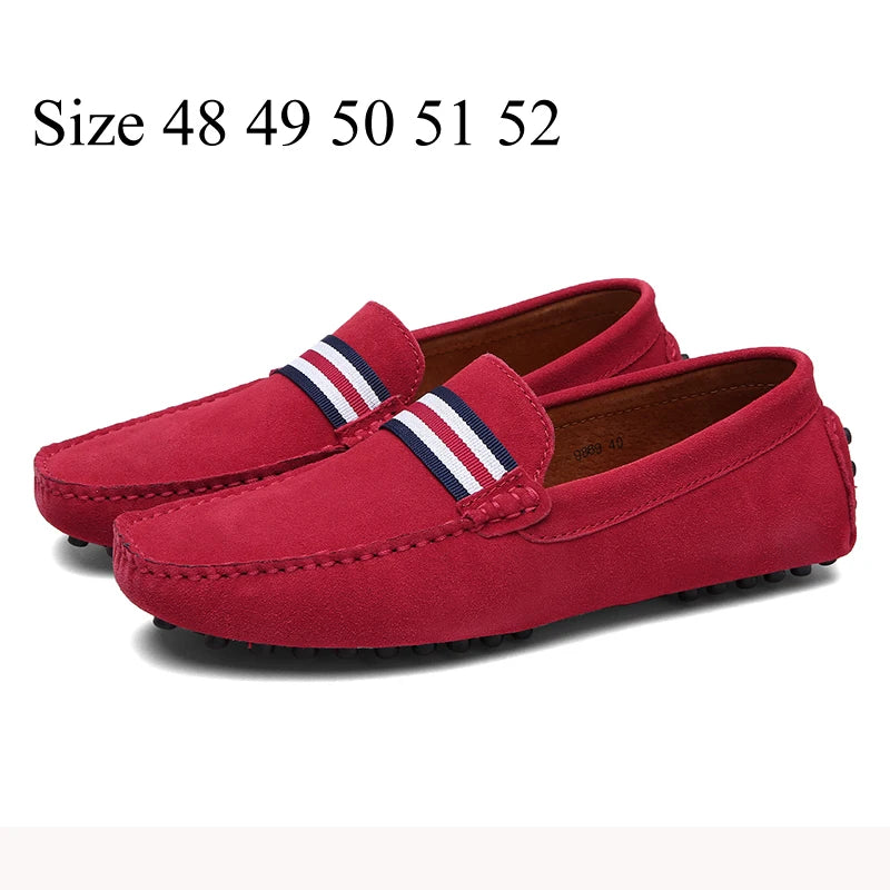 Plus Big Size 50 51 52 53 Mens Suede Leather Slip On Loafers Casual Shoes Driving Moccasins Mocasines Hombre Lofer Man Loafer